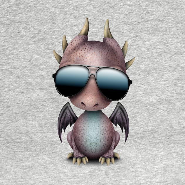 Baby Dragon Wearing Sunglasses by jeffbartels